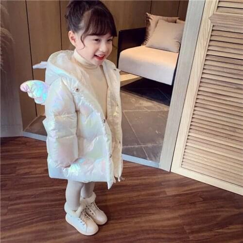 Girls Long Coat Thick Warm Girls Coats Hoodies Solid Color Kids Coat Casual Style Winter Kids Clothes