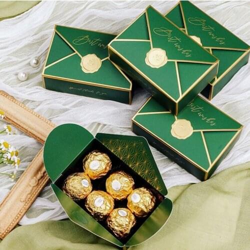 European creative envelope candy box Wedding Party Favors Chocolate Paper Gift Box Paper Gift Box Packaging