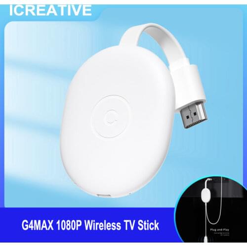 ICREATIVE Chromecast AnyCast G4MAX 1080P Wireless TV Stick WiFi Wireless Display Dongle HDMI Receiver Media TV Stick Netflix