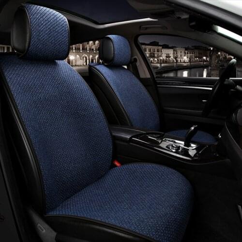 Linen Fabric Universal Car Seat Cover Set for kia rio renault hyundai tucson skoda octavia bmw e39 auto accessories car styling