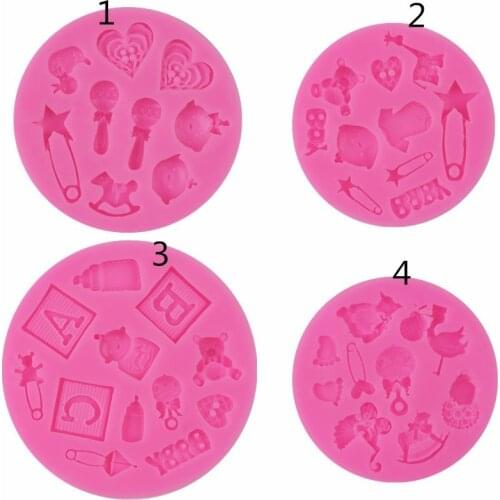 Fondant Baby Carriage Trojans And Other Shapes Chocolate Mold Cup Cake Decoration Mold Baking Mold