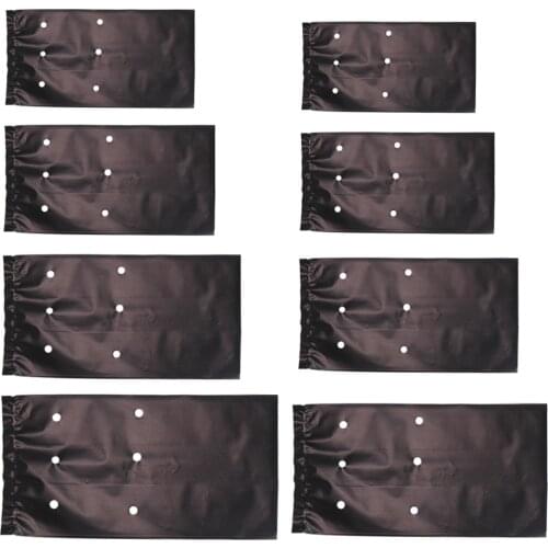 100PCS PE Black Plastic Nursery Bags Plant Grow Fabric Seedling Pots with Breathable Holes for Home Farming Gardening Supplies