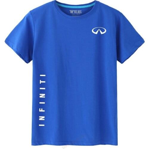 Summer New 2021 for male summer Nissan infiniti T-shirt man clothing solid colour t shirts tops E