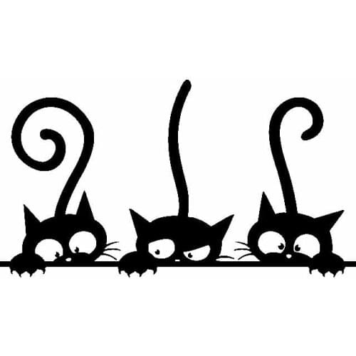 Lovely Cats Family Decor Car Sticker Automobiles Exterior Accessories Vinyl Decal for Toyota Lada Vw Bmw Audi Jeep KIA