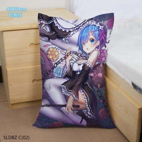 Re Zero kara Hajimeru Isekai Seikatsu Anime Rem Throw Pillow cover 2 sides