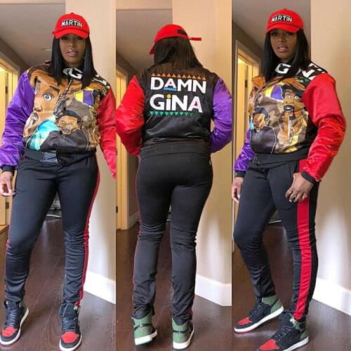 Brand New Womens Tracksuit 2PCS Sweat Suit Jogging Pants DAMN GINA Casual Sportswear Sweatshirt Ladies Spring Autumn Wear