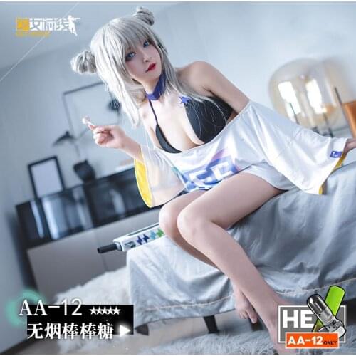New Arrival Game Girls Frontline AA-12 Cosplay Costume Outfit AA12 Smokeless Lollipops Sexy Dress Bikini for Role Play Party