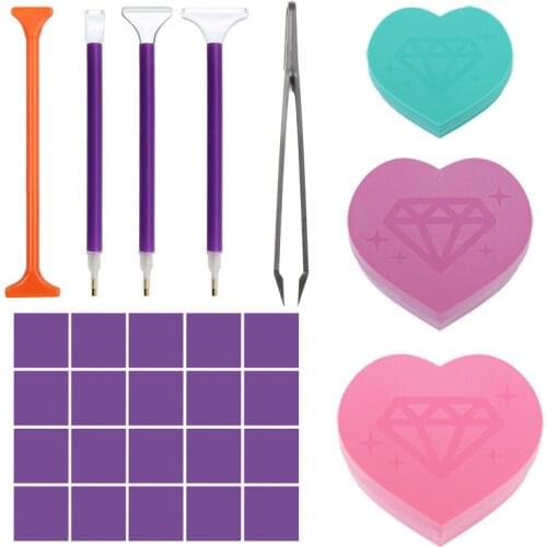 NEW DIY Diamond Painting Accessories 5D Diamond Painting Cross Stitch Embroidery Pen Tools Set Mosaic Glue Pen Kit Tweezers