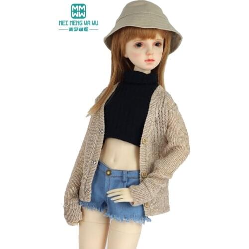 BJD Doll clothes for 58-60CM 1/3 SD Dolls toys Ball Jointed Doll accessories Fashion sweaters, denim hot pants