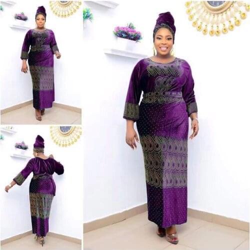 Autumn African Women O-neck Long Sleeve Plus Size Long Suit African Clothes African Sets for Women American Clothing