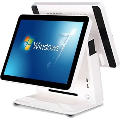 Dual screen pos system 15 inch touch screen pos machine computer monitor all in one windows pos terminal for restaurant