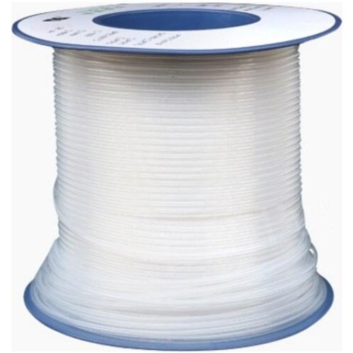 PTFE Tube White ID 1mm x 2mm OD F46 Insulated Heat Protect Transmit Hose Rigid Pipe Temperature Corrosion Resistance 600V