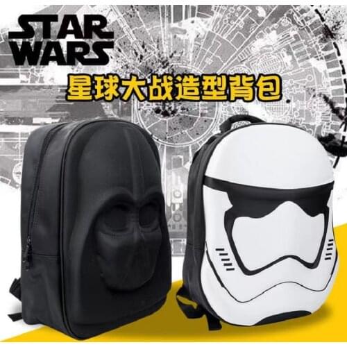Disney Star Wars 3D Three-dimensional Cartoon Backpack Black Warrior White Soldier Large-capacity Laptop Backpack Youth Schoolba