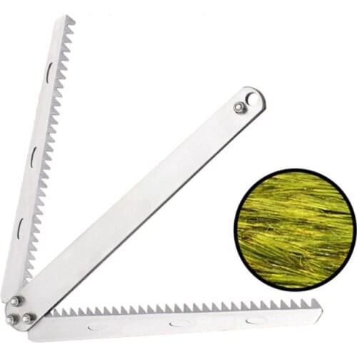 Folding Weed Razor Aquatic Plants Cutter Removing Water Plants Serrated Blade Stainless Steel Fishing Grass Cutter D5QD