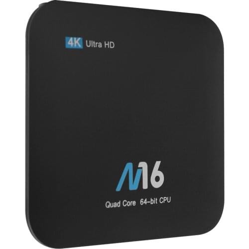 M16 Smart Android 7.1 TV Box Amlogic S905X Quad-core UHD 4K 1GB / 8GB H.265 VP9 HDR10 LAN & WiFi HD Media Player