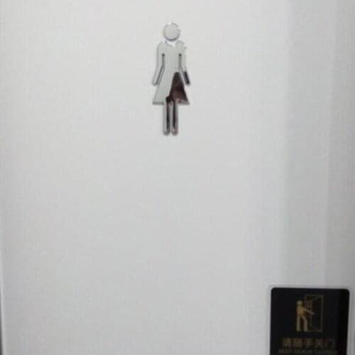 Toilet Sign Toilet /Loo Signage Bathroom /WC Door Wall Sign MAN & WOMAN Plastic Board Prompt Sign