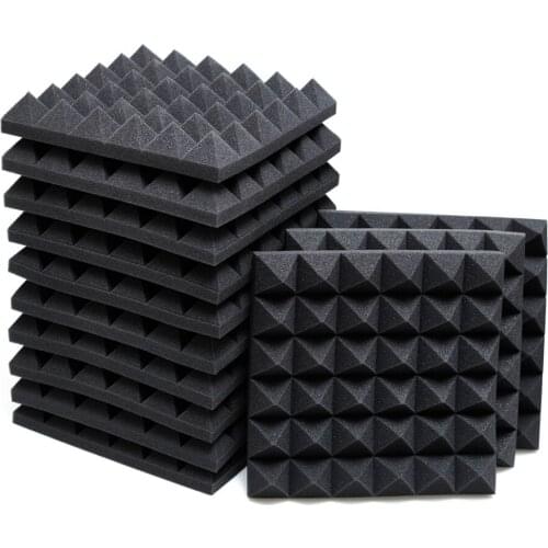 10Pcs Soundproof Foam Sponge Pad Wall Panels Studio Acoustic Treatment KTV Room Wall Sound Insulation Foam Panels 25x25x5cm