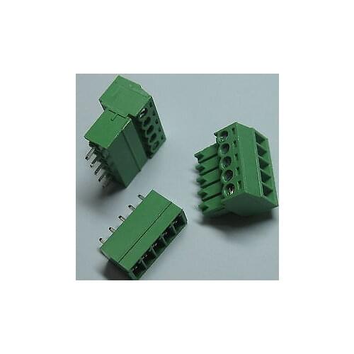 150 pcs Screw Terminal Block Connector 3.5mm 5 pin/way Green Pluggable Type