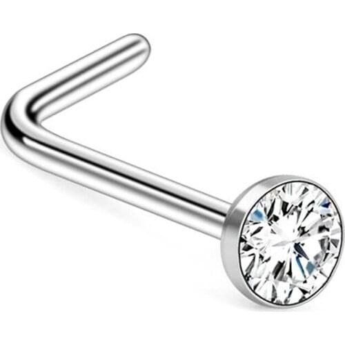 10Pcs/Set Popular Selling Stainless Steel Nail Set Auger Nasal Titanium Steel Body Piercing Jewelry Nose Rings C