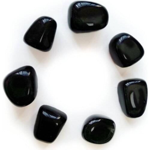 7pcs Natural Black Obsidian Tumbled Stone Carved Polished Healing Reiki Crystals Feng Shui Home Decor Wholesale Dropship