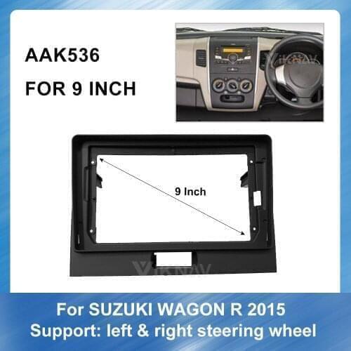 9 inch For Suzuki WAGON R 2015 Car Radio Fascia for DVD frame Dash Mount Kit Adapter Trim Facial Panel Frame car accessory