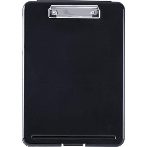 A4 Plastic Storage Clipboard File Box Case Document File Folders Clipboard Writing Pad Stationery School Office Supplies