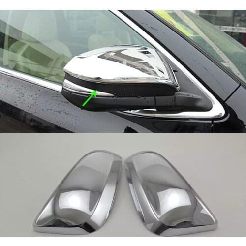 Car Accessories Exterior Decoration ABS Chrome Rearview Side Door Mirror Cover Trim For Toyota Highlander 2015 Car-styling