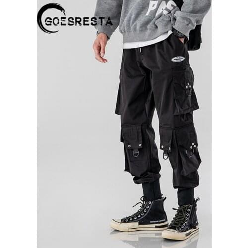 Hip Hop Black Cargo Pants Men 2021 Summer Jogger Sweatpants Casual Harem Trousers Men Japanese Streetwear Fashion Mens Pants