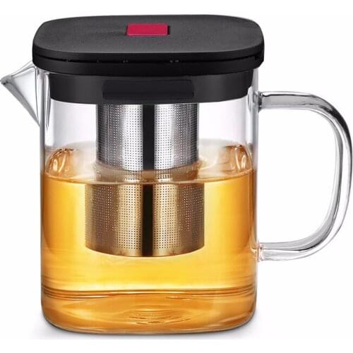 Electromagnetic Oven Regimen Boil kettle made of Heatable Borosilicate Glass Red Herbal Flower health life tea set cup