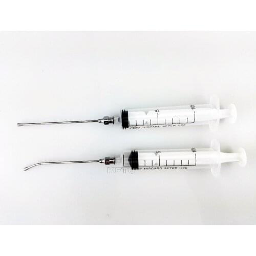 Gavage Crop Needle Feeding Syringe 10ml W 1.6mm x 80mm #16 Straight-Curve, Animal Feeding Needle, Oral Syringe