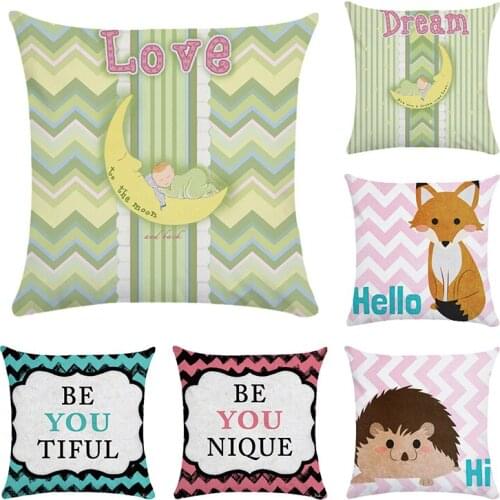 Hot Sale Pillow Letter BE YOUR TIFUL NIQUE Vintage Almofadas 45X45CM Pillow Decorative Polyester Cushion Cover CR118