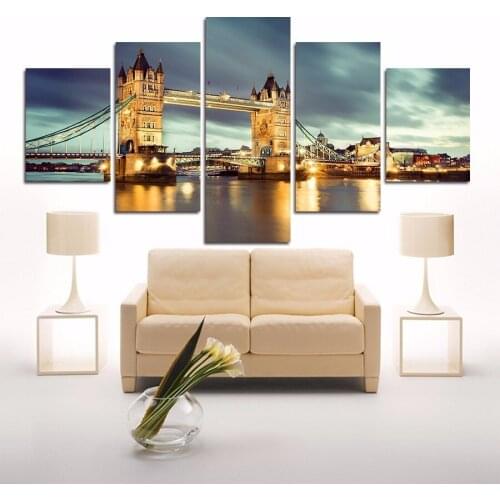 London Bridge Hot Canvas Prints 5 Pieces Painting Wall Art Home Decor Panels Sport Poster For Bed Room Frame