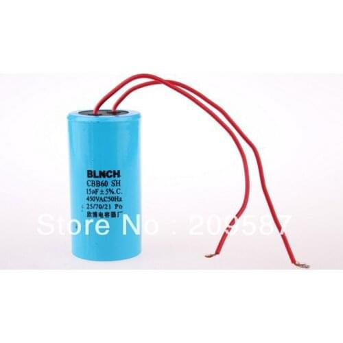 2pcs AC Motor Capacitor Washing Machine Start Capacitor CBB60 450VAC 15uF