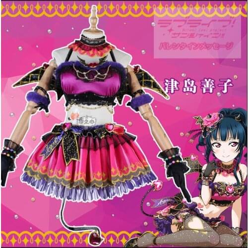 LoveLive!Sunshine!! Tsushima Yoshiko Cosplay Costumes Little Devil Sexy Uniform Skirt Female Role Play Clothing Custom-Make Any