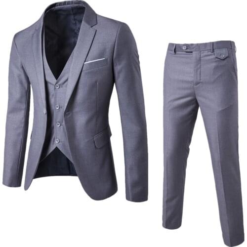 Mens suit sets Blazer+Vest+Pants 3-piece set wedding party dress Office Business suits men slim fit Fashion mens suit classic