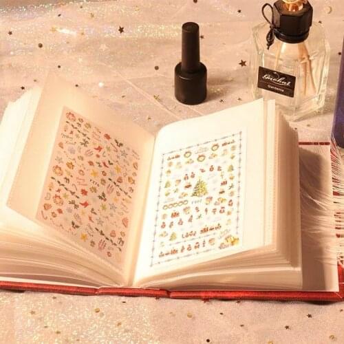 100 slots Nail Sticker Tag Water Decal Collecting Albums Storage Holder Nail Art Display Showing Book Container Albums Storage