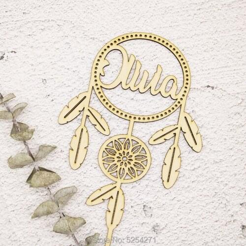 Custom Dream Catcher with Name Cake Topper - Personalised Cake Topper - Boho Party