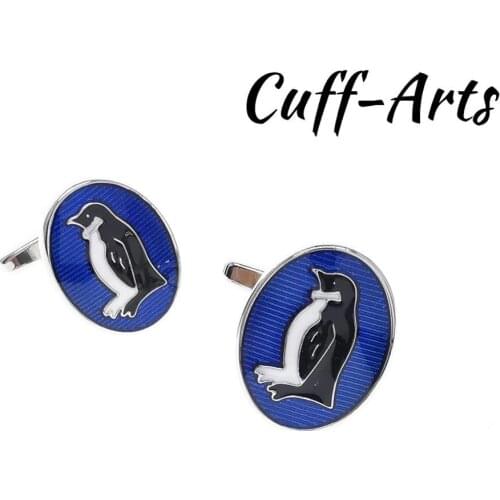 Oval Enamel Penguin Cufflinks Best Man Cufflinks Gifts for Men Accessories by Cuffarts C10641