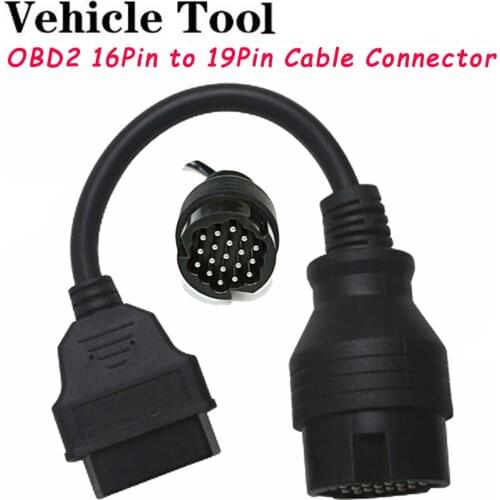 For Porsche 19 Pin To 16 Pin OBD2 Adapter 19pin To OBDII 16PIN FEMALE Connector Car Cable for 19 Pin To 16pin Female Cable Tool