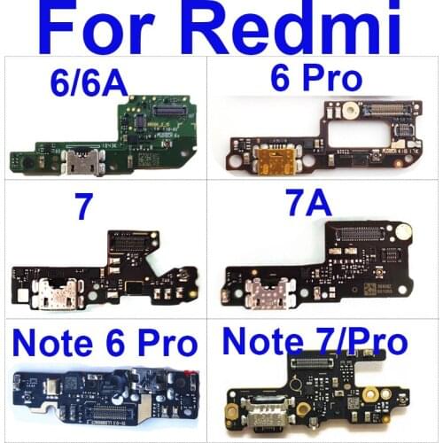 Usb Charging Port Board For Xiaomi Redmi Note 6 6A 7 7A Pro Charge Charger Usb Plug Flex Ribbon Cable Replacement Repair Parts