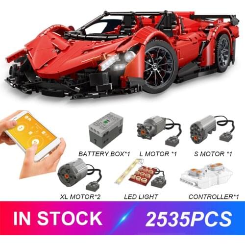 Mould King 13079 App RC Car The New MOC-10559 Veneno Roadster With Motor Function Building Blocks Bricks Toys Gift For Children