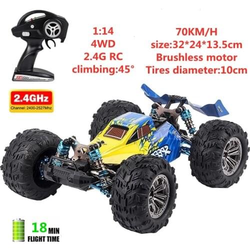 RTR RC Car Full Proportiona 1/14 4WD 2.4G Vehicle Models High Speed 70km/h Adults Off-Road Truck Vehicle Toy