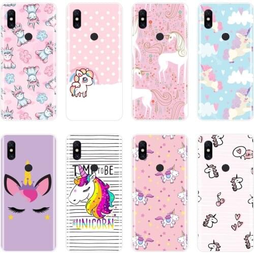 Pink Kawaii Girl Cute Unicorn Case For Xiaomi Mi Max 1 2 3 Soft Silicone Back Cover For Xiaomi Mi Note Mix 1 2 2S 3 Phone Case
