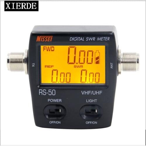 RS-50 Digital Speed ​​Meter / Watt NISSEI 125-525MHz UHF / VHF M Type Connector for TYT Baofeng LED Screen Radio Power Meter