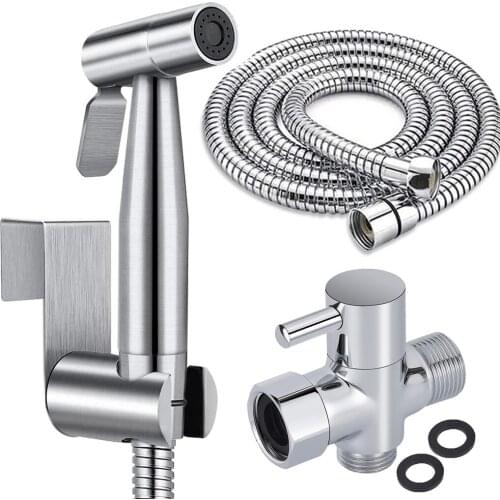 Handheld Toilet bidet sprayer Stainless Steel Hand Bidet faucet for Bathroom hand sprayer shower head self cleaning