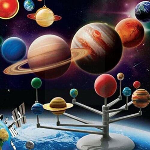 Solar System Nine Planets Planetarium Model Kit Astronomy Gift Worldwide Sale For Child Project Education Early DIY Kids Sc A2O3