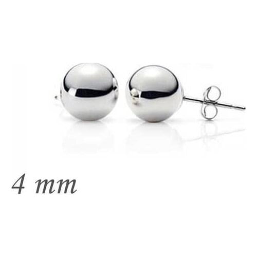Tevuli 925 Sterling Silver Ball Earrings-4mm