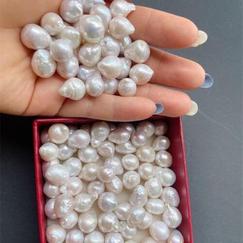 9-11mm White Color Baroque Pearls 10pcs/lot Small Size Loose Freshwater Pearls Zhuji Natural Irregular Nucleated Pearls No Hole