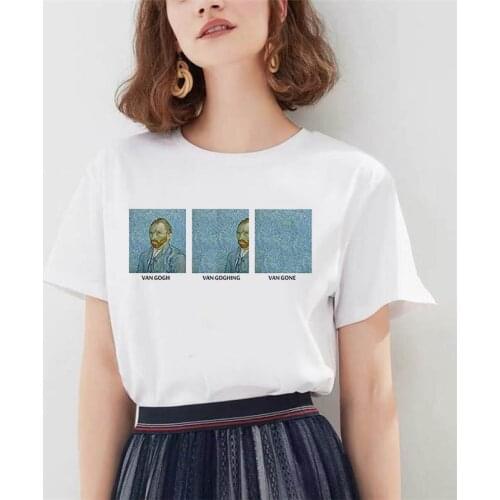 Summer Van Gogh T-Shirt Women Fashion street clothing Aesthetic Female Clothes Casual Grunge Aesthetic Top Tee