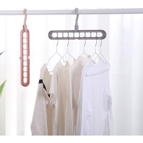 1PC Magic Multi-port Support hangers for Clothes Drying Rack Multifunction Plastic Clothes rack drying hanger Storage Hangers